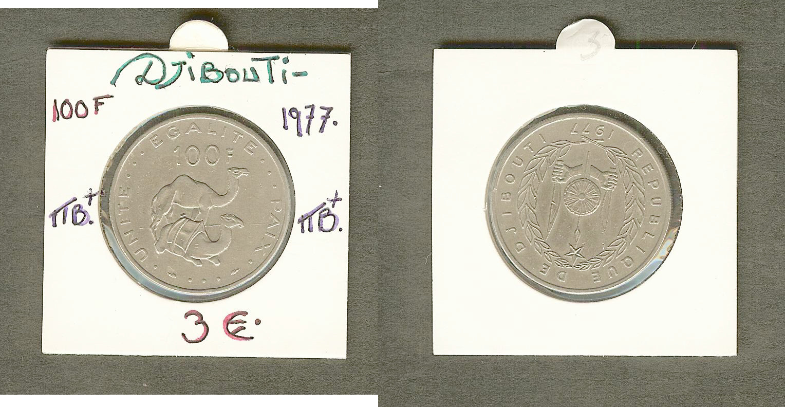 DJIBOUTI  100 francs 1977 TTB+